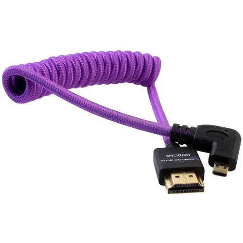 Kondor Blue Gerald Undone MK2 Full HDMI to Right Angle Micro HDMI Cable 30-60cm (12"-24") (R5/R6)