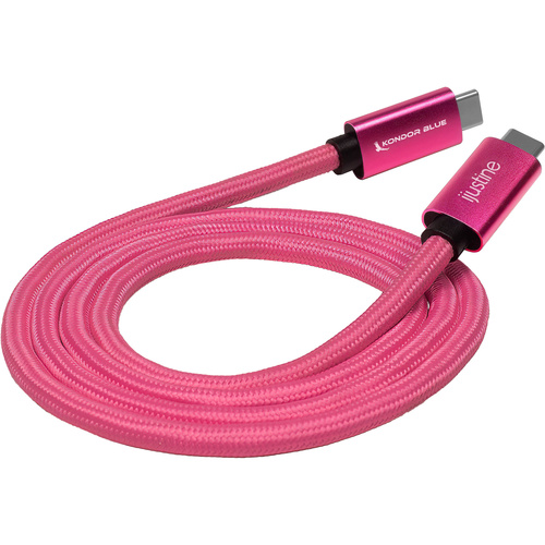 Kondor Blue iJustine Thunderbolt 4 Male Cable (0.9m, Pink)