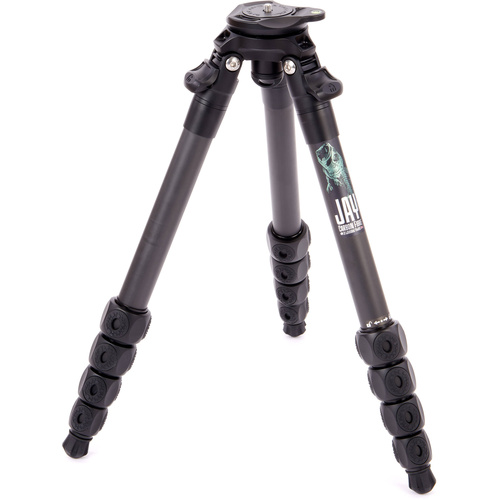 3 Legged Thing Legends Jay Carbon Fibre Travel Tripod Legs with Quick Leveling Base (Darkness)