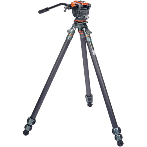 3 Legged Thing Legends Mike Carbon Fibre Tripod with Quick Leveling Base & AirHed Cine-A Fluid Head