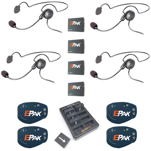 Eartec EP4CYB EPak 4 Person Wireless Headset System