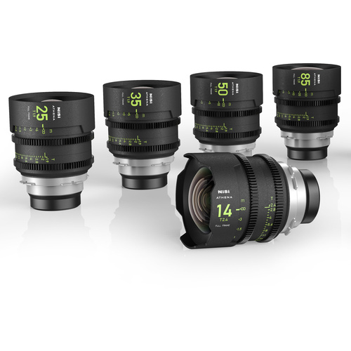NiSi ATHENA PRIME T2.4/1.9 Full-Frame 5-Lens Kit (PL Mount)