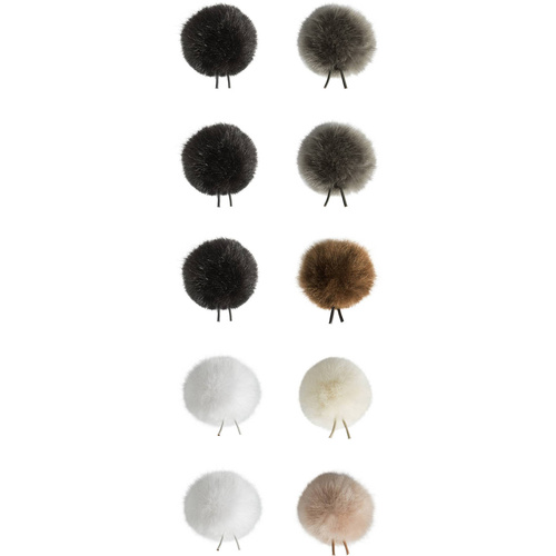 Bubblebee Industries Windbubbles All-Stars Faux-Fur Windscreens for 8 to 13mm Lav Mics (10-Pack)