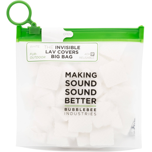 Bubblebee Industries Invisible Lav Covers Fur Outdoor Big Bag (40-Pack, White)