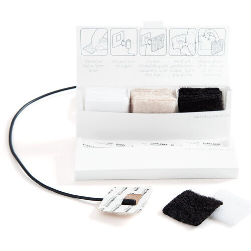 Bubblebee Industries Moleskin Invisible Lavalier Microphone Covers (10 Black / 10 Beige / 10 White)