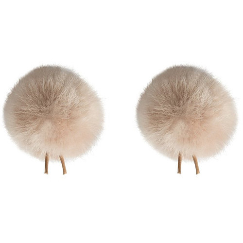 Bubblebee Industries Windbubbles Imitation-Fur Windscreen Set for Lav Mics 5 to 8mm (Beige)