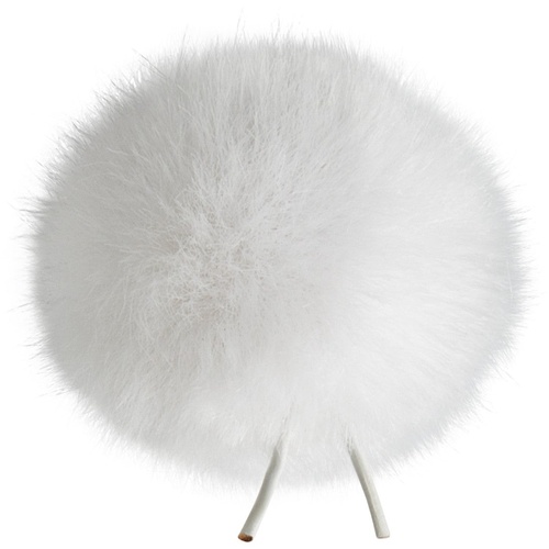 Bubblebee Industries Windbubble Miniature Imitation-Fur Windscreen (Lav Size 2, 35mm, White)