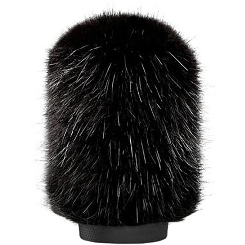 Bubblebee Industries Windkiller Long Fur Slip-On Wind Protector for 18 to 24mm Mics (Small, Black)