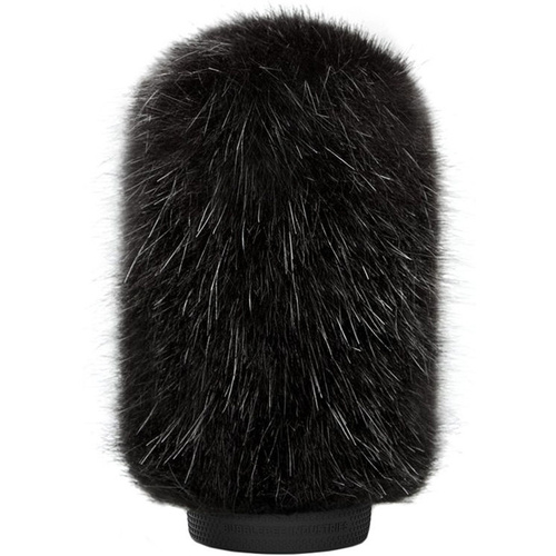 Bubblebee Industries Windkiller Long Fur Slip-On Wind Protector for 18 to 24mm Mics (Medium, Black)