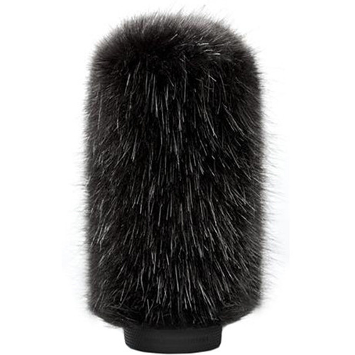 Bubblebee Industries Windkiller Long Fur Slip-On Wind Protector for 18 to 24mm Mics (Large, Black)