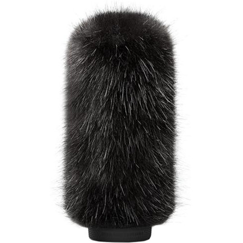 Bubblebee Industries Windkiller Long Fur Slip-On Wind Protector for 18 to 24mm Mics (XL, Black)