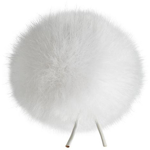Bubblebee Industries Windbubble Miniature Imitation-Fur Windscreen (Lav Size 4, 42mm, White)