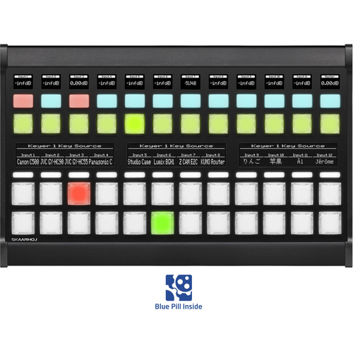 SKAARHOJ MK48 Mega Panel with Blue Pill Inside (Black)