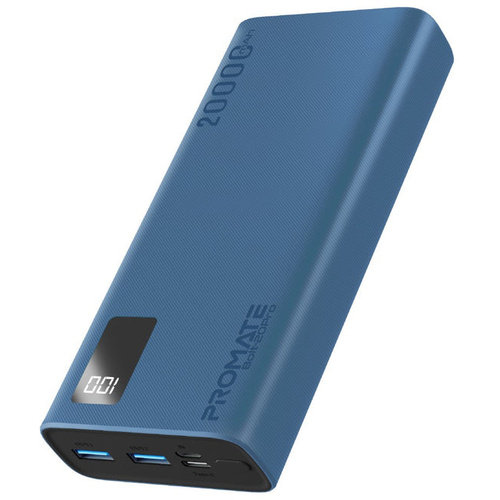 Promate Bolt-20 Pro 20000mAh Smart Charging Power Bank (Blue)