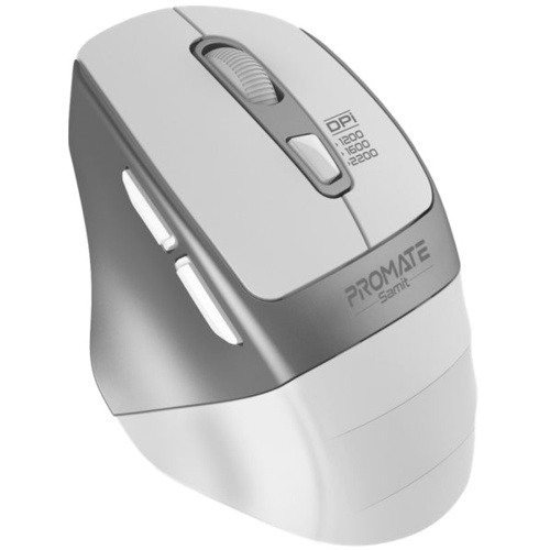 Promate Samit Silent Click Wireless Mouse (White)