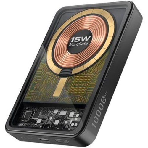 Promate LucidPack-10 10000mAh 15W Power Bank (Black)