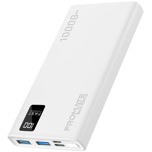 Promate Bolt-10Pro 10000mAh Smart Power Bank (White)