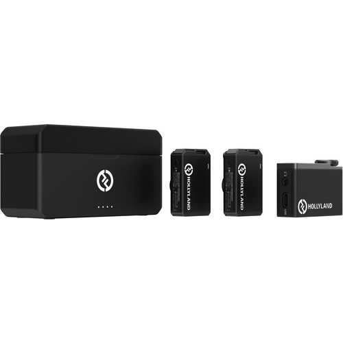 Hollyland LARK MAX Duo 2-Person Wireless Microphone System (2.4 GHz, Black)