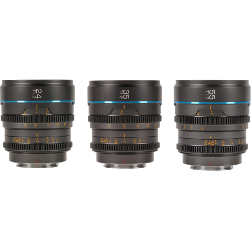 Sirui Nightwalker T1.2 S35 Cine Lens Set (RF Mount, Gun Metal Grey)