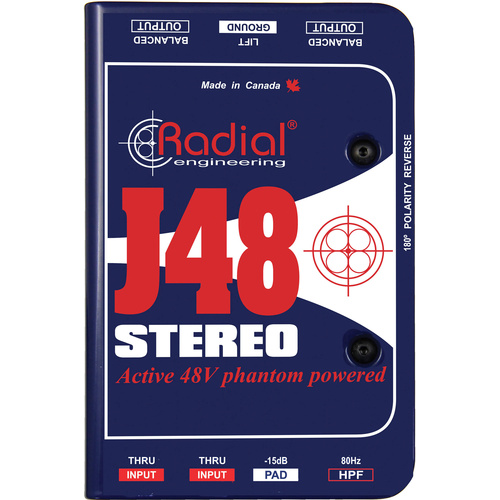 Radial Engineering J48 Stereo Phantom Powered Active Direct Box