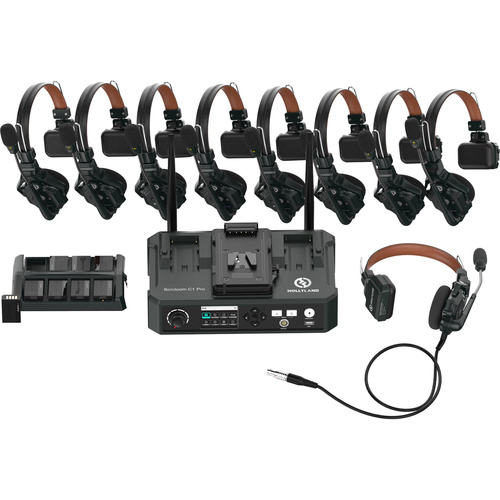 Hollyland Solidcom C1 Pro-Hub8S 9-Person Full-Duplex Wireless Intercom System with Hub