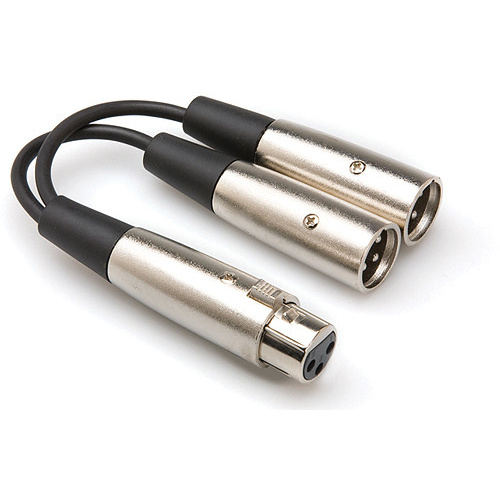Hosa YXM-101.5 XLR Female to Dual XLR Male Audio Y-Cable - 18ft