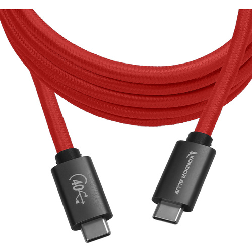 Kondor Blue Thunderbolt 4 USB-C Cable (Cardinal Red, 1.8m)
