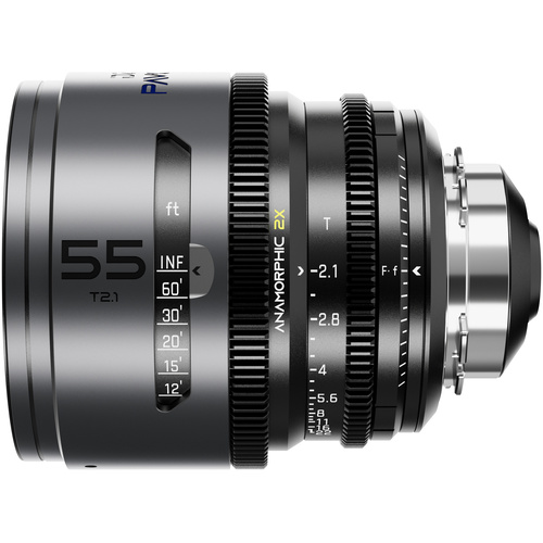 DZOFilm PAVO 55mm T2.1 2x Anamorphic Prime Lens (Blue Coating, PL/EF Mount, Feet)