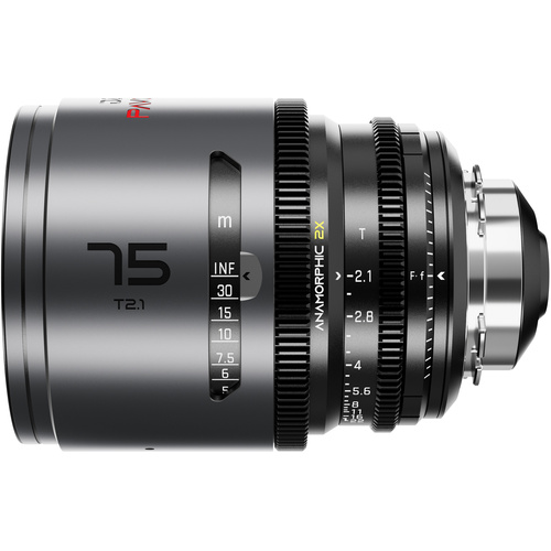 DZOFilm PAVO 75mm T2.1 2x Anamorphic Prime Lens (Neutral Coating, PL/EF Mount, Meters)
