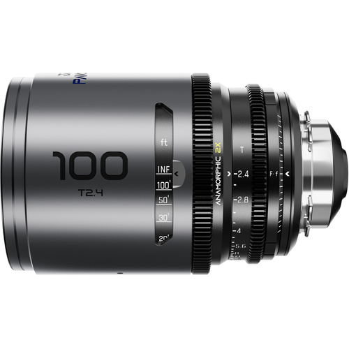 DZOFilm PAVO 100mm T2.4 2x Anamorphic Prime Lens (Blue Coating, PL/EF Mount, Feet)