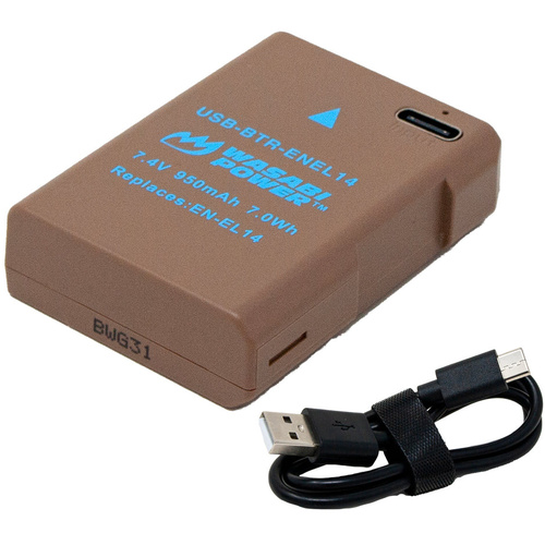 Wasabi Power EN-EL14 Battery (USB-C Charging)