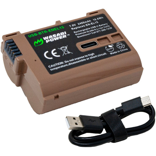 Wasabi Power EN-EL15 Battery (USB-C Charging)