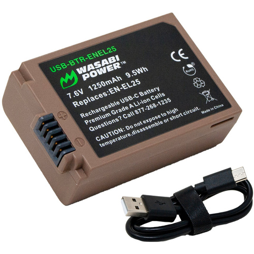 Wasabi Power EN-EL25 Battery (USB-C Charging)