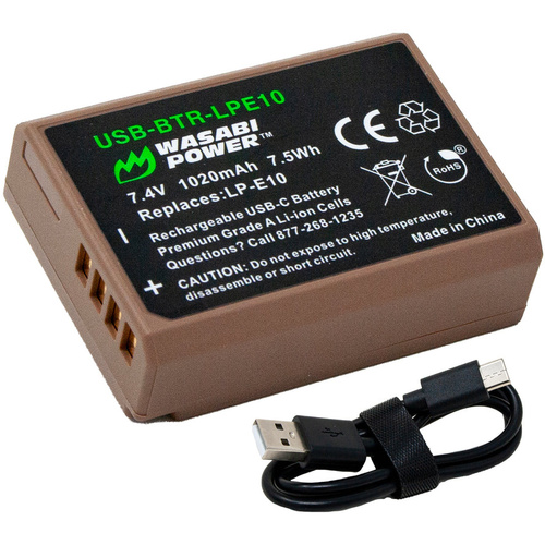 Wasabi Power LP-E10 Battery (USB-C Charging)