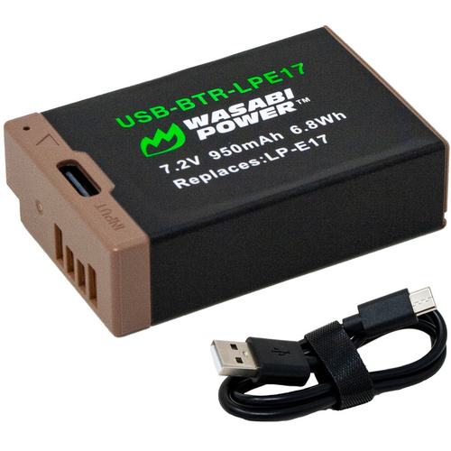 Wasabi Power LP-E17 Battery (USB-C Charging)