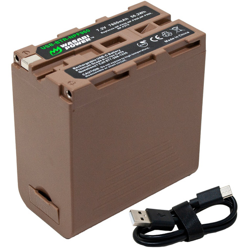 Wasabi Power NP-F960 Battery (USB-C Charging)