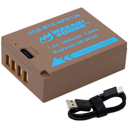 Wasabi Power NP-W126 Battery (USB-C Charging)