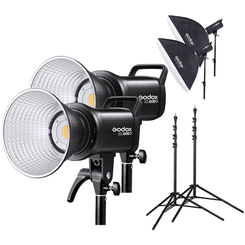 Godox SL-60IID LED Video Light Kit with Stand & Softbox Dual Kit