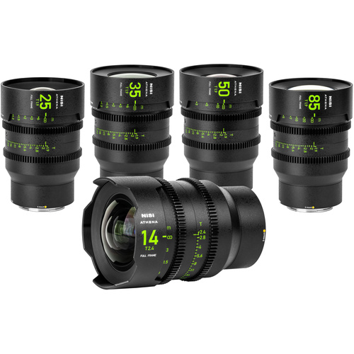 NiSi ATHENA PRIME T2.4/1.9 Full-Frame 5-Lens Kit (E Mount, No Drop-In Filters)