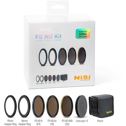 NiSi SWIFT FS ND Filter Kit for 86mm and 95mm Filter Threads (ND8, ND64, ND1000)