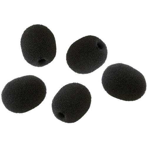 Radius Lavalier Mic Foam Windshields (Black, 5 Pack)