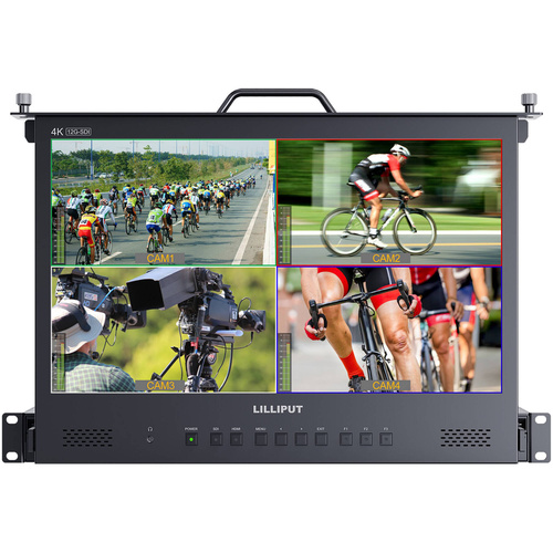 Lilliput 17.3" HDMI/12G-SDI 1 RU Pullout Rackmount HD Production Monitor