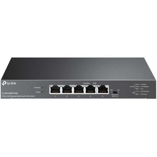 TP-Link TL-SG105PP-M2 5-Port 2.5G PoE++ Compliant Unmanaged Network Switch
