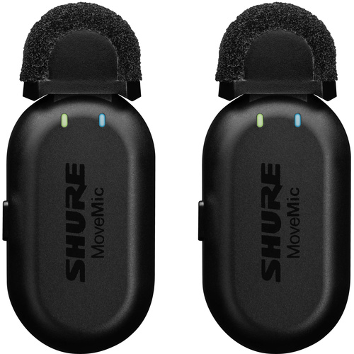 Shure MoveMic Two 2-Person Clip-On Wireless Microphone System for Mobile Devices