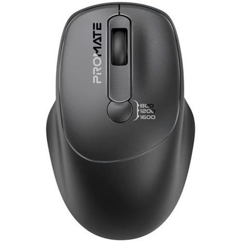 Promate EZGrip Ambidextrous Wireless Mouse (Black)