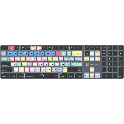 LogicKeyboard Titan Wireless Keyboard for Adobe Premiere Pro (Mac, US English)