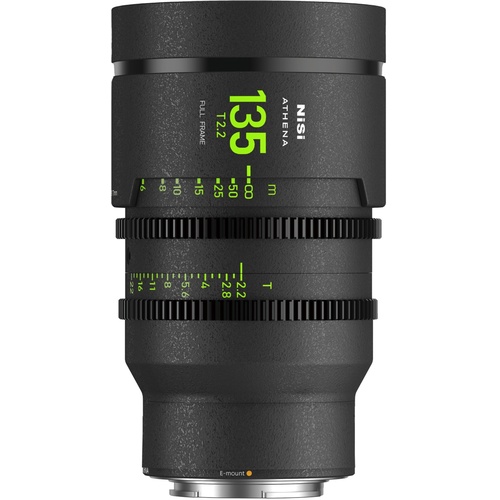 NiSi ATHENA PRIME 135mm T2.2 Full Frame Cinema Lens (E Mount, No Drop In Filter)