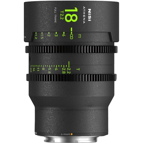 NiSi ATHENA PRIME 18mm T2.2 Full Frame Cinema Lens (G Mount, No Drop In Filter)