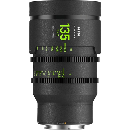 NiSi ATHENA PRIME 135mm T2.2 Full Frame Cinema Lens (G Mount, No Drop In Filter)