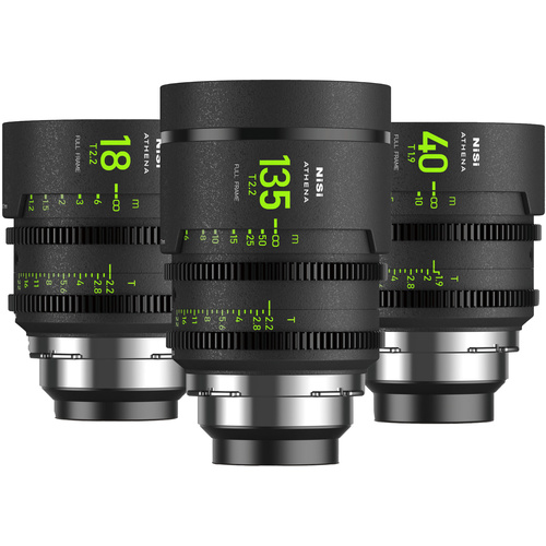 NiSi ATHENA PRIME Full Frame Cinema 3 Lens Add-On Kit (PL Mount)